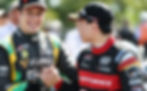 Iwasa and Fenestraz congratulating each other after qualifying | Credit: Super Formula