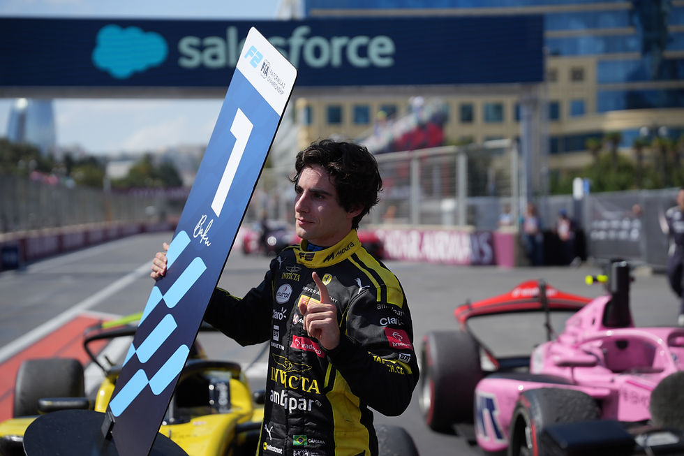 Rafael Câmara won the Formula 2 Feature Race in Baku | Credit: Peter Kiss / WHYOUT images