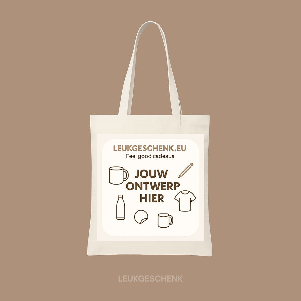 Witte draagtas met bedrukking | Personaliseer jouw totebag