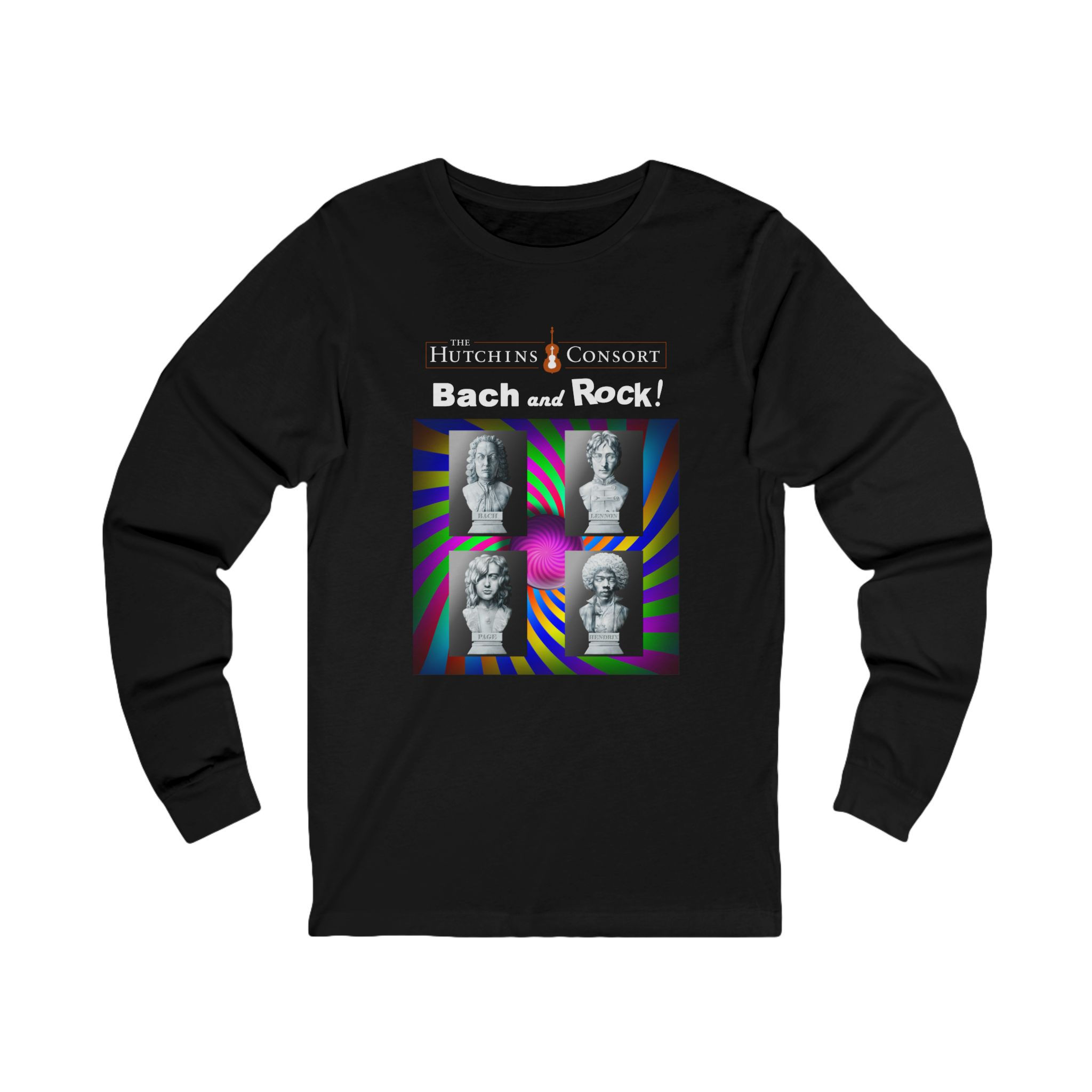 Bach & Rock Long Sleeve Tee — The Hutchins Consort (Bach, Hendrix, Lennon, Page)
