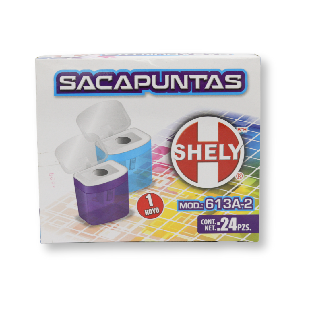 SACAPUNTAS 1 HOYO 24 PZS. CON DEPÓSITO MOD.:613A-2