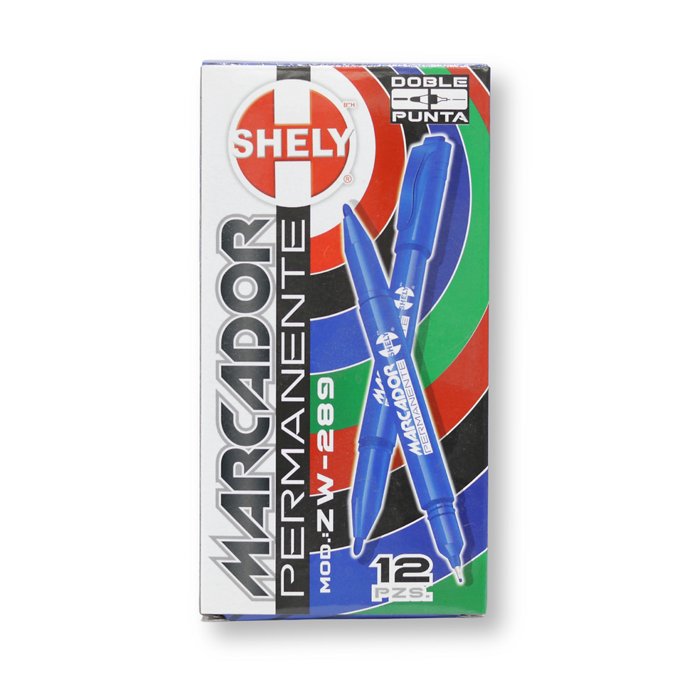 Miniatura: MARCADOR PERMANENTE DOBLE PUNTA MOD.:ZW-289 12 PZS