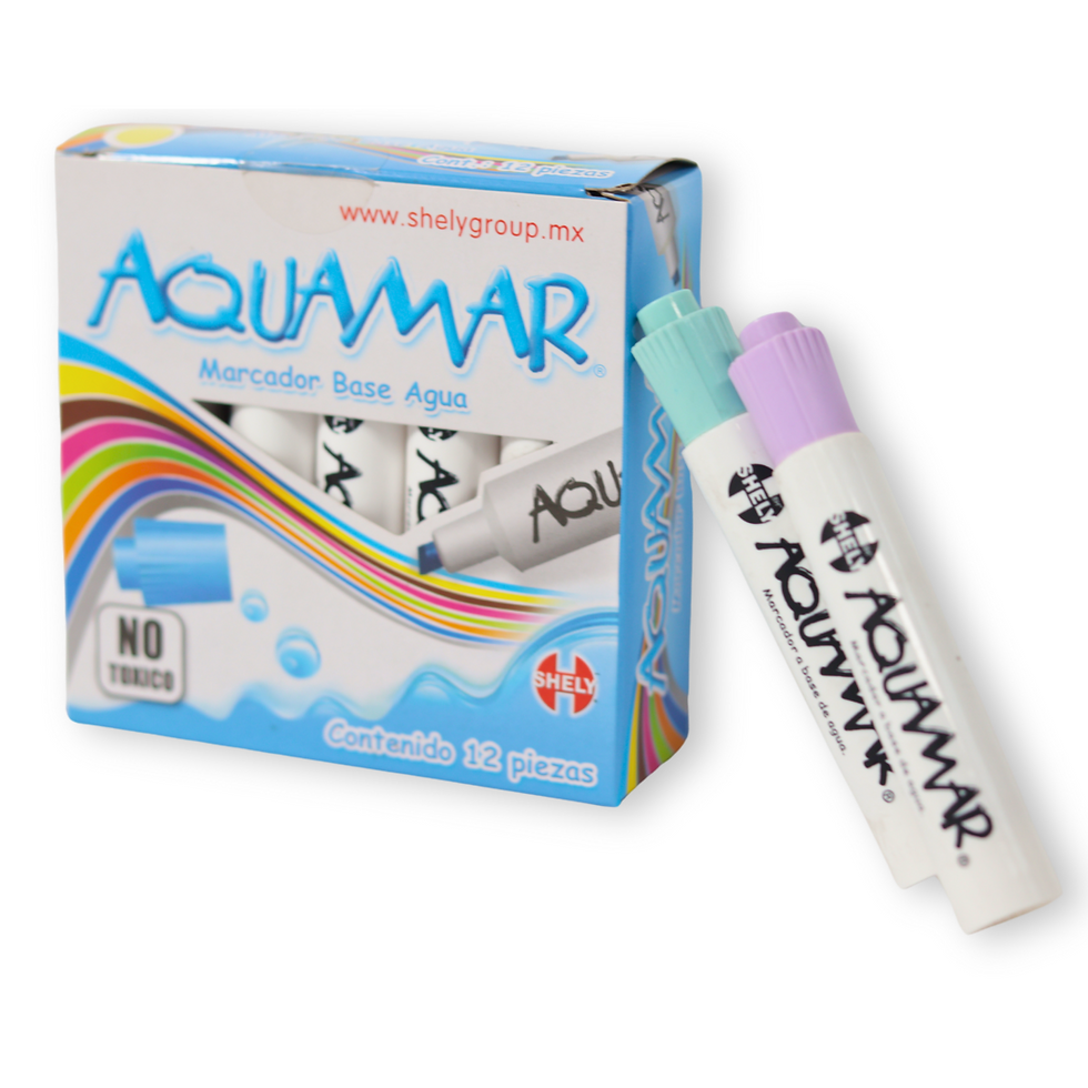 Miniatura: Marcador Base Agua AQUAMAR 12 piezas
