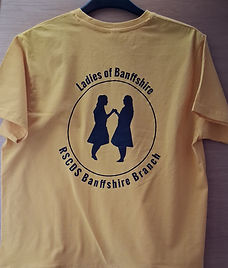 T-Shirt Logo Ladies of Banffshire on the back of the garment