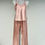 Thumbnail: Pink full length crystal pyjamas set with lace M 10-12