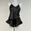Thumbnail: black ruffle pyjama set with 100+ crystals S 8-10