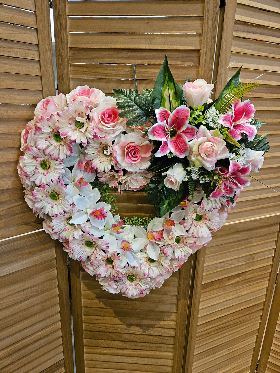 Miniature : Coeur Rose/Blanc (CO053)