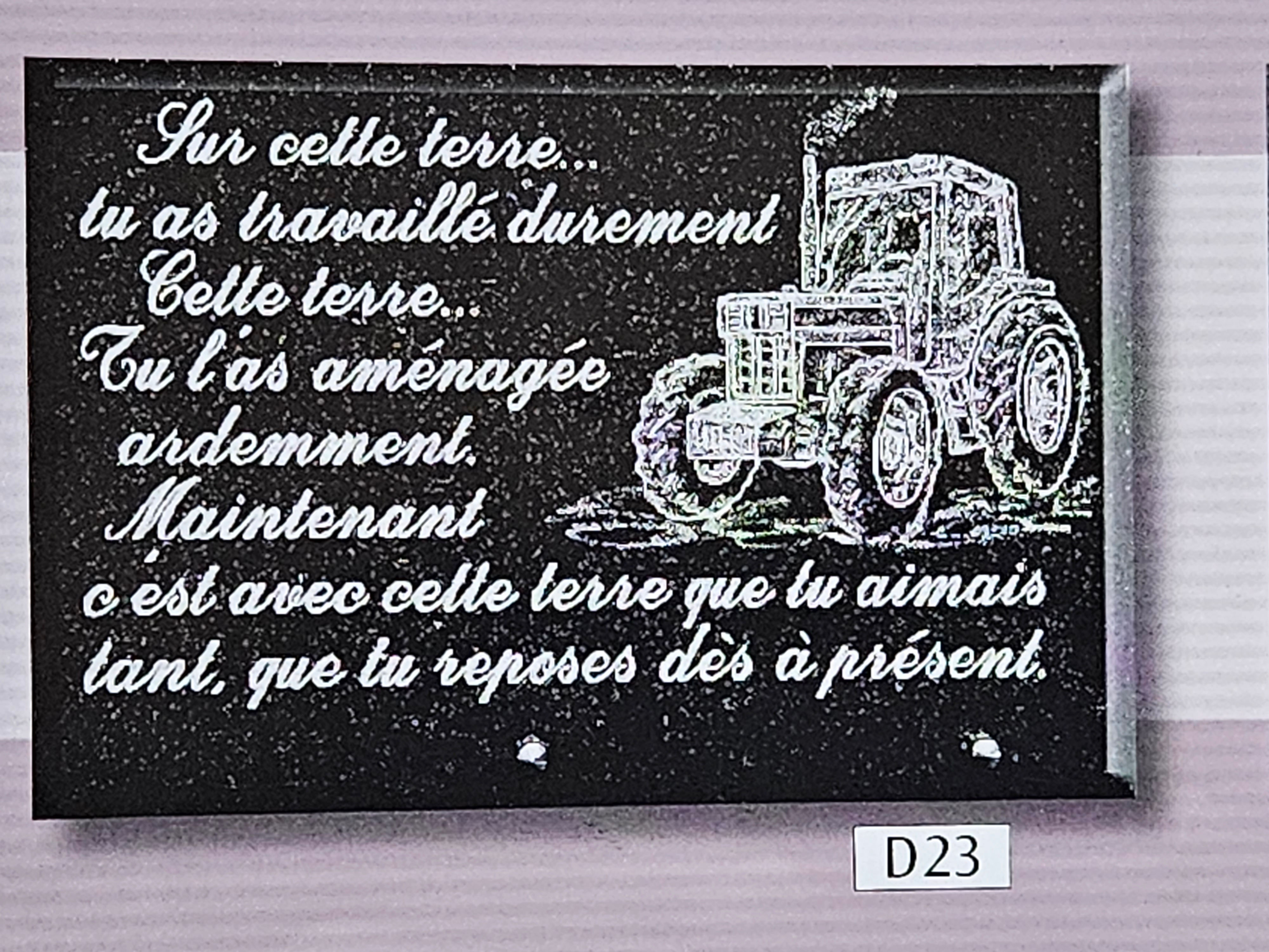 plaque en marbre (PLD23)