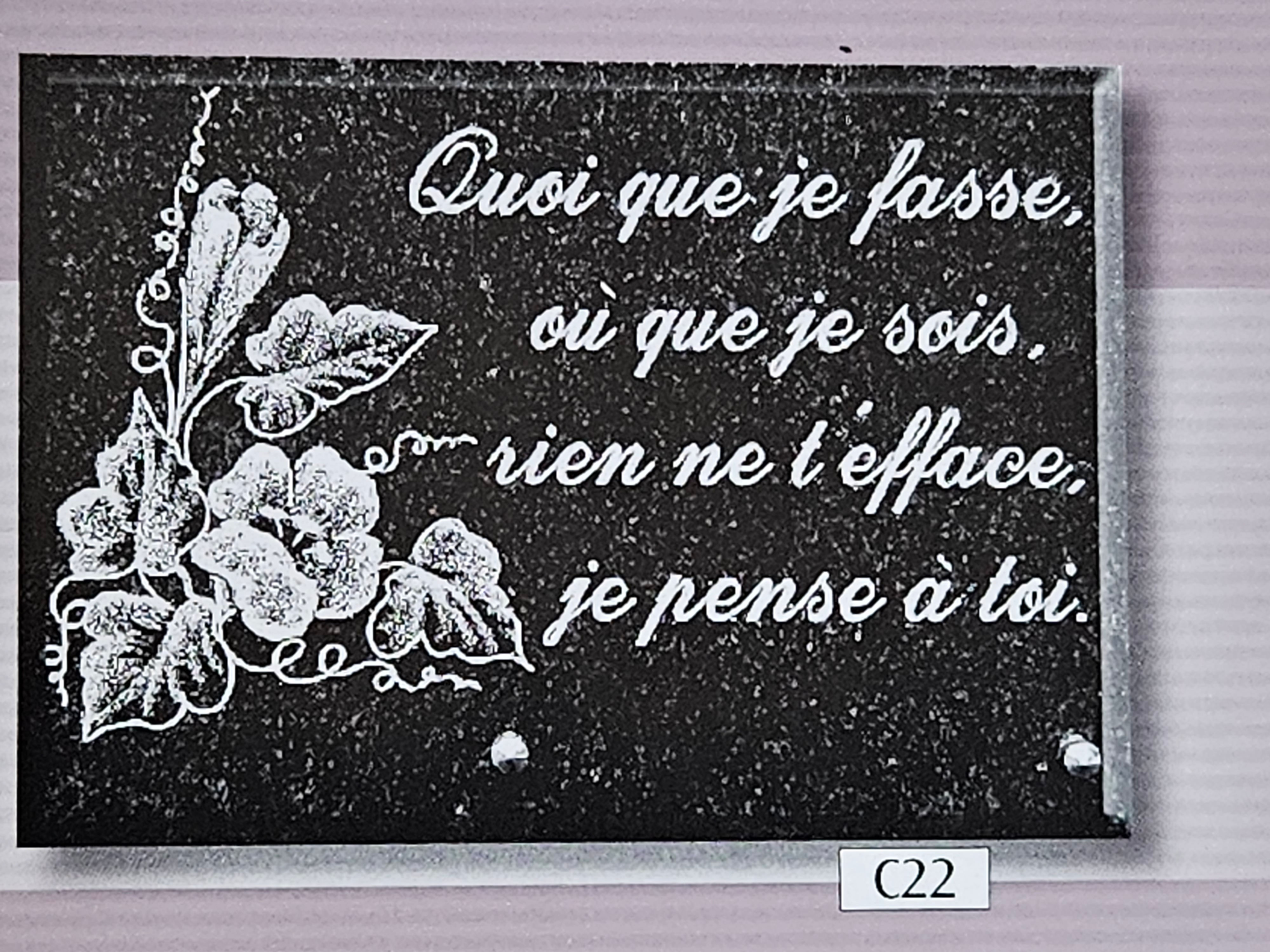 Plaque marbre (PLC22)