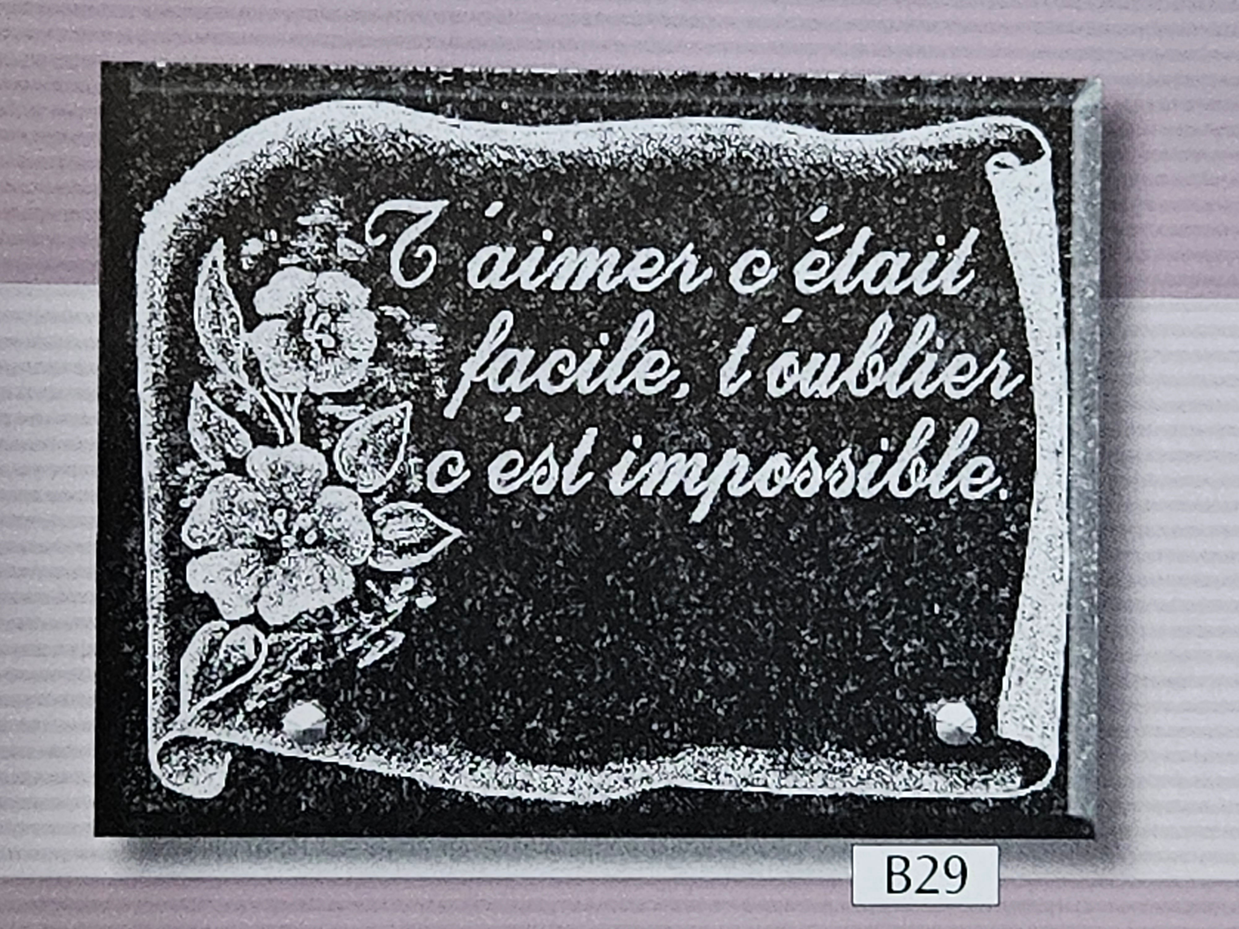Plaque marbre (PLB29)