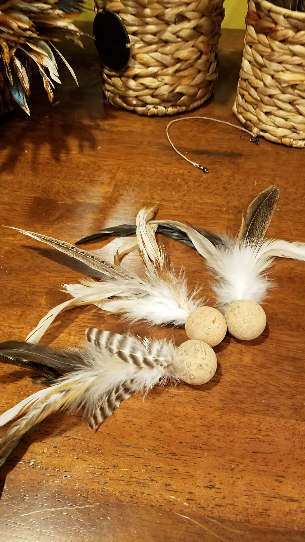 cork + feather bomb!