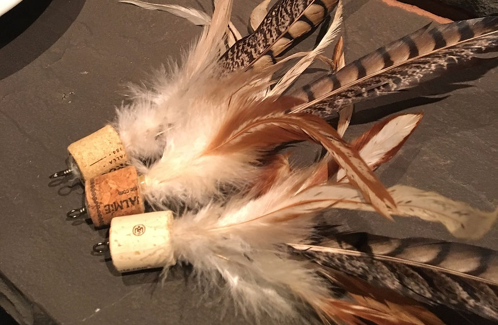 feather mice ready to play