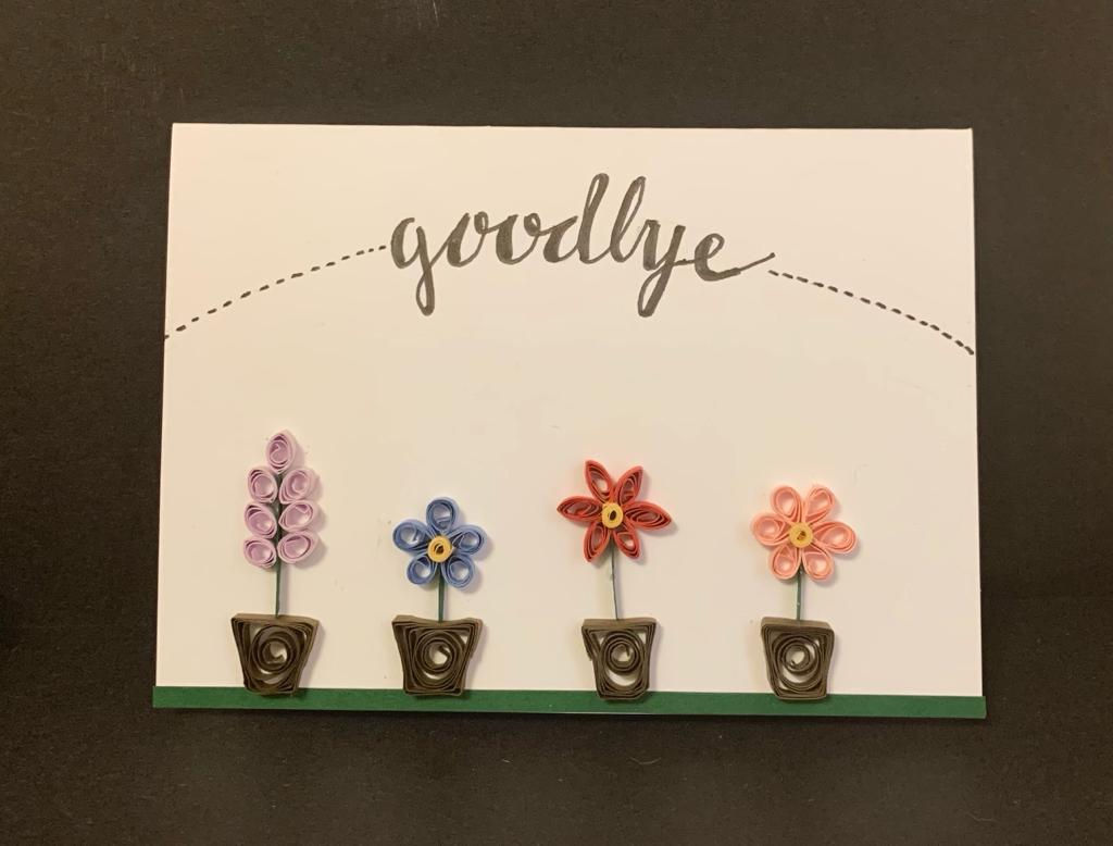 Goodbye Flower Pots Card