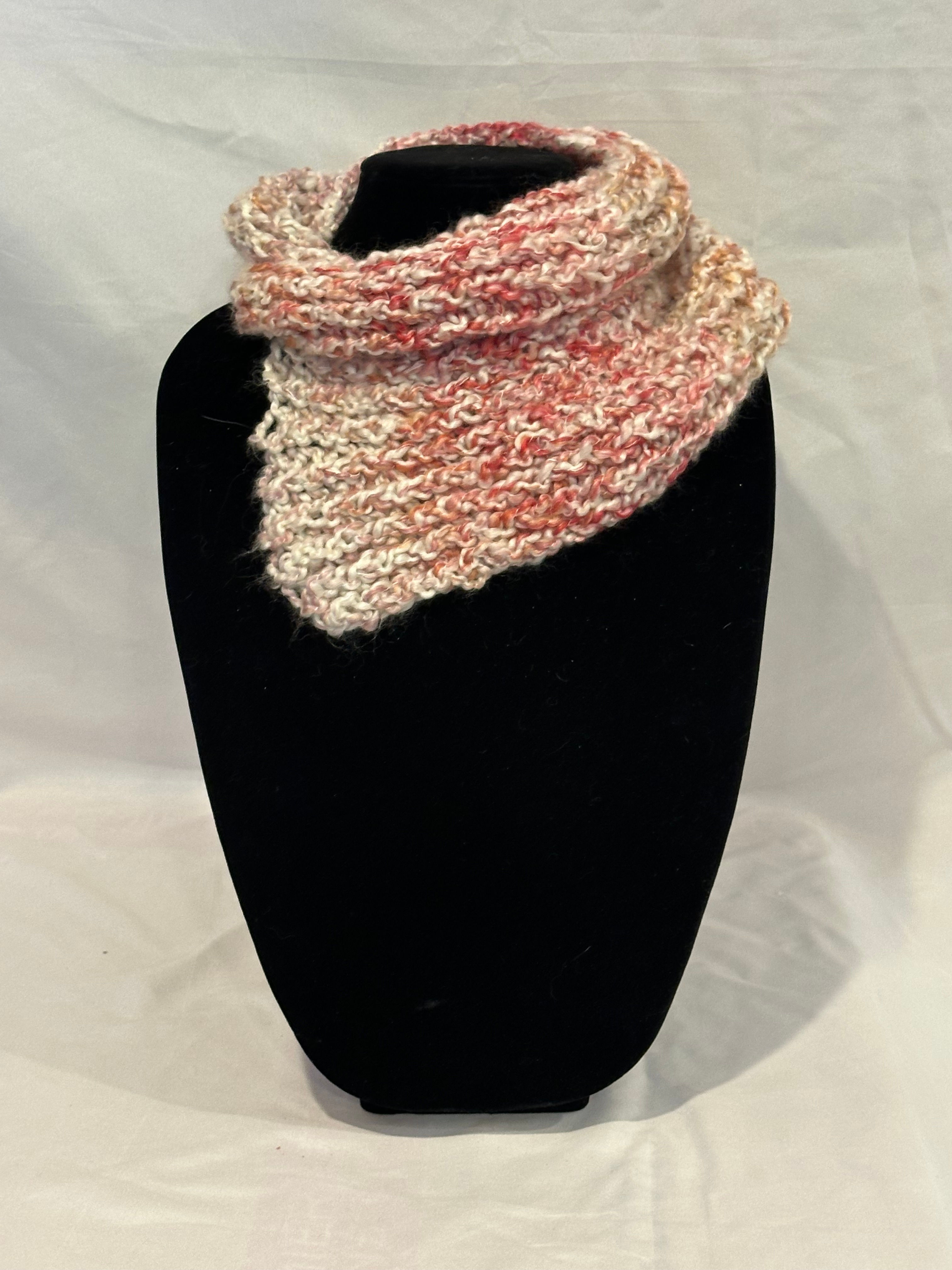 Parfait Pearls - Double Knit Asymmetrical Cowl Scarf