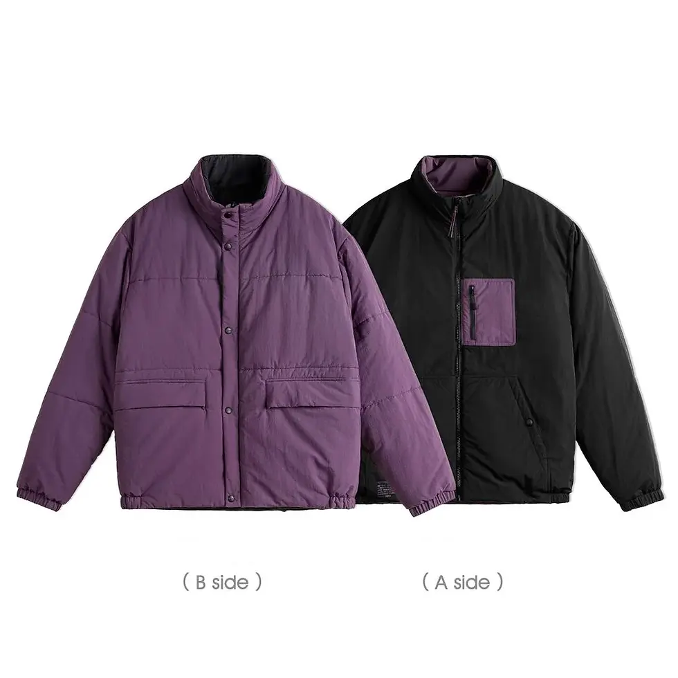 Thumbnail: Maden Vintage Men's Reversible Thermal Jacket Water-Repellent Heavyweight Cotton