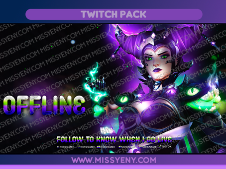 💜TWITCH PACK | BANNER AND OFFLINE ASHE MYTHIC