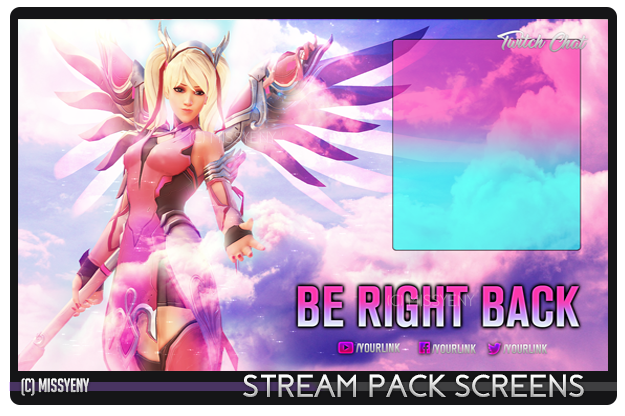 Thumbnail: Stream Pack | Pink Mercy Overwatch - Screens