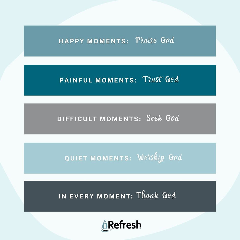 In each moment in life, choose to see God in them.