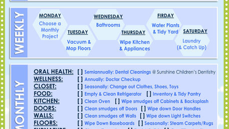 Your Family's EASY Cleaning Calendar