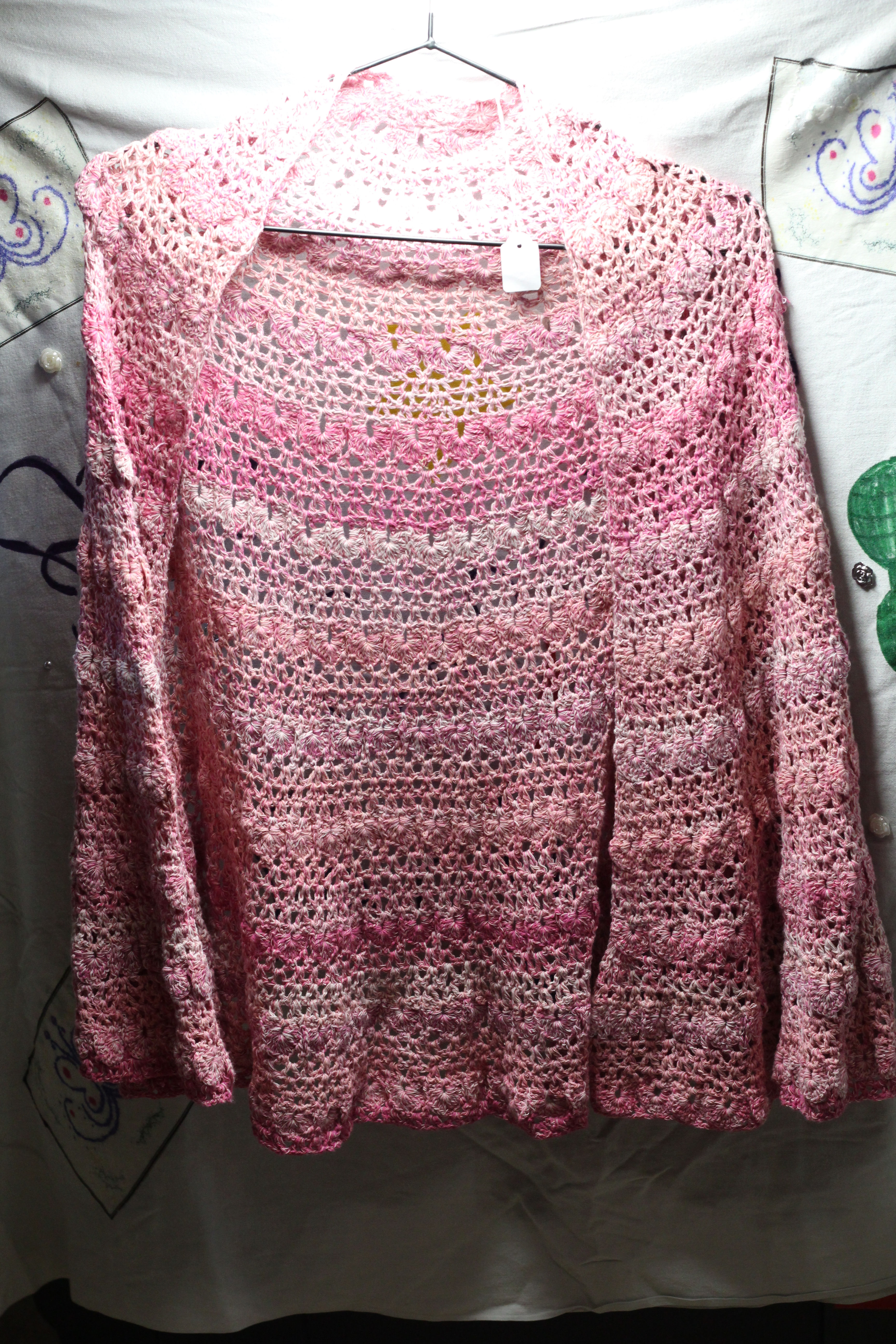 🧣Châle rose en coton