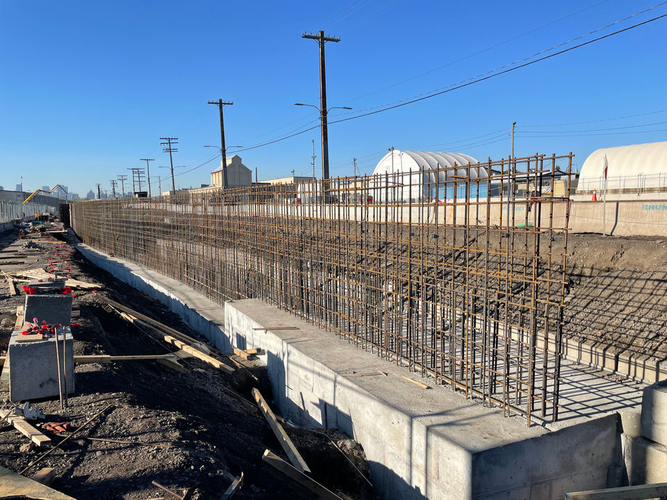 Port of Montreal - Reinforcing steel inspection and certificate of conformance (COC) before concreting.