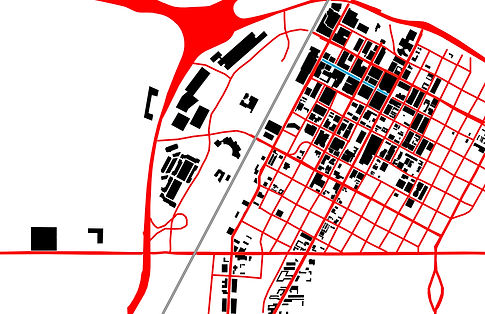 figure ground vehicle and walking circul