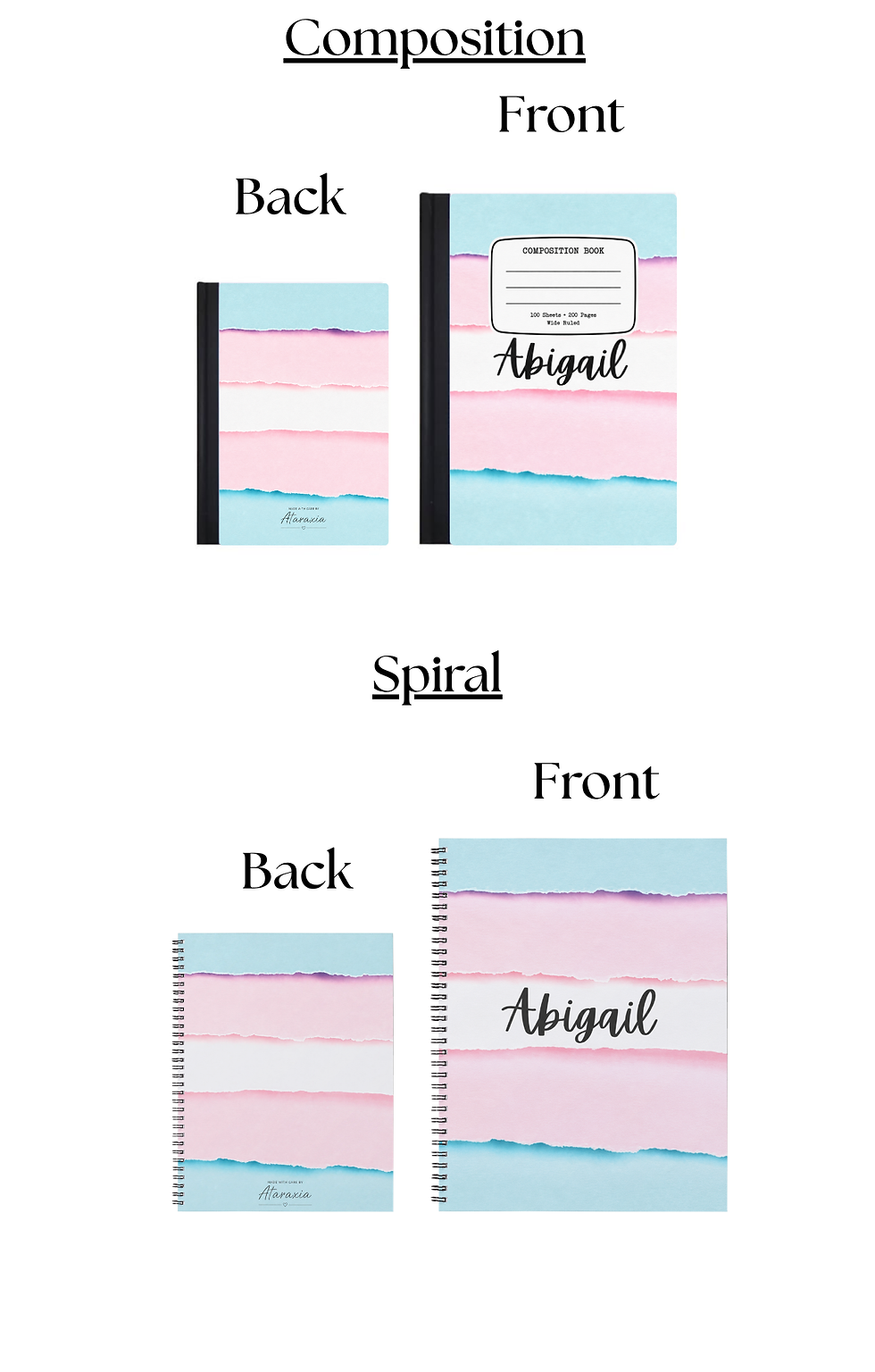 Thumbnail: Personalized Pride Notebook/Journal Collection | Custom LGBTQ+ Spiral Notebook