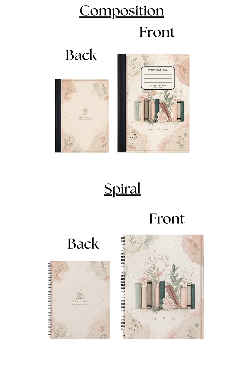 Thumbnail: Book Lover Notebook Collection | Reading Inspired Spiral Journals