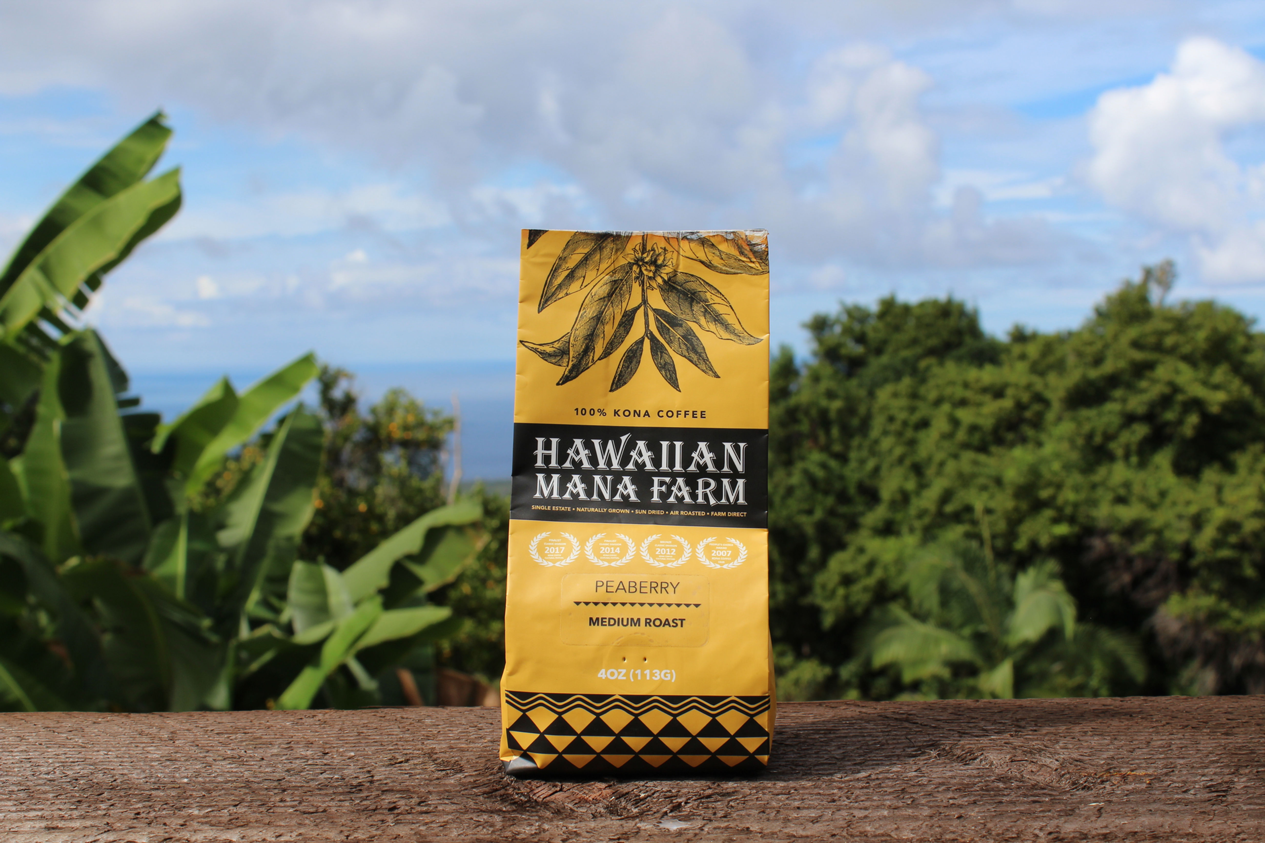 Peaberry 4oz - 100% Kona Coffee