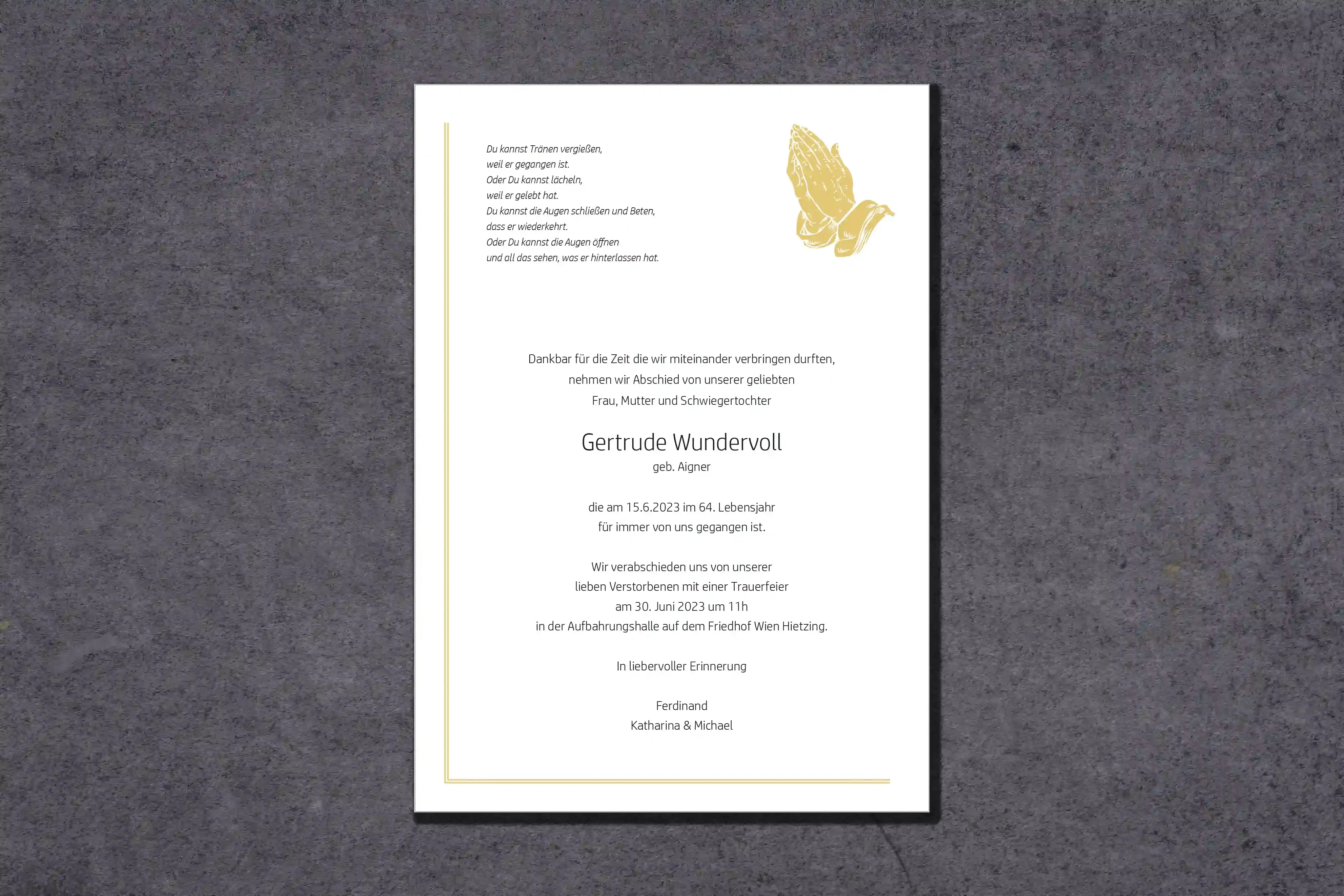 Parte "betende Hände"