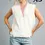 Thumbnail: Pink Ruffle Neck Sleeveless Blouse