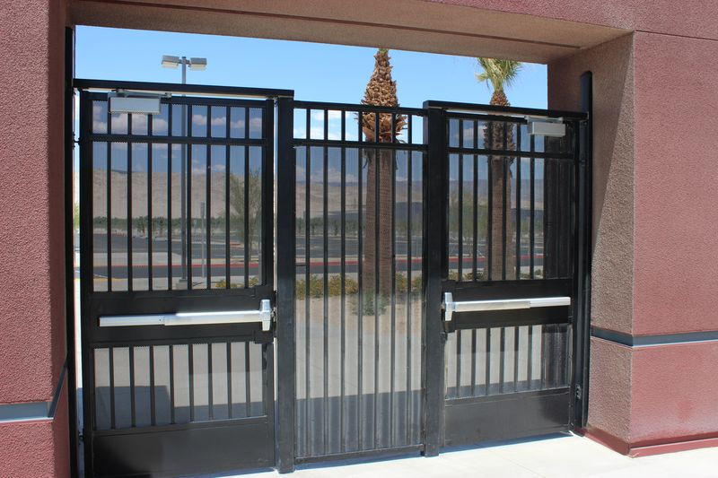 angled view of fence