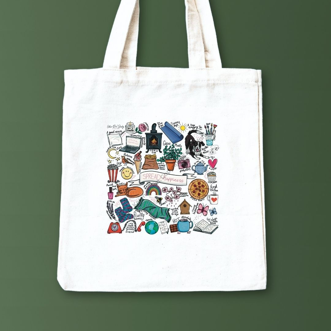 Spread Happiness Tote Bag