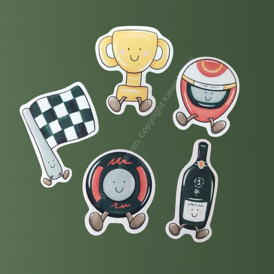 The Motorsports Mascots Stickers