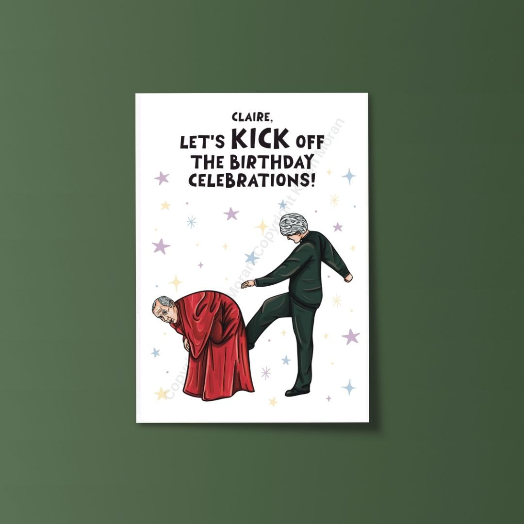 Kick Bishop Brennan Birthday Card