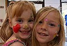 Several children enjoyed the face painting table.