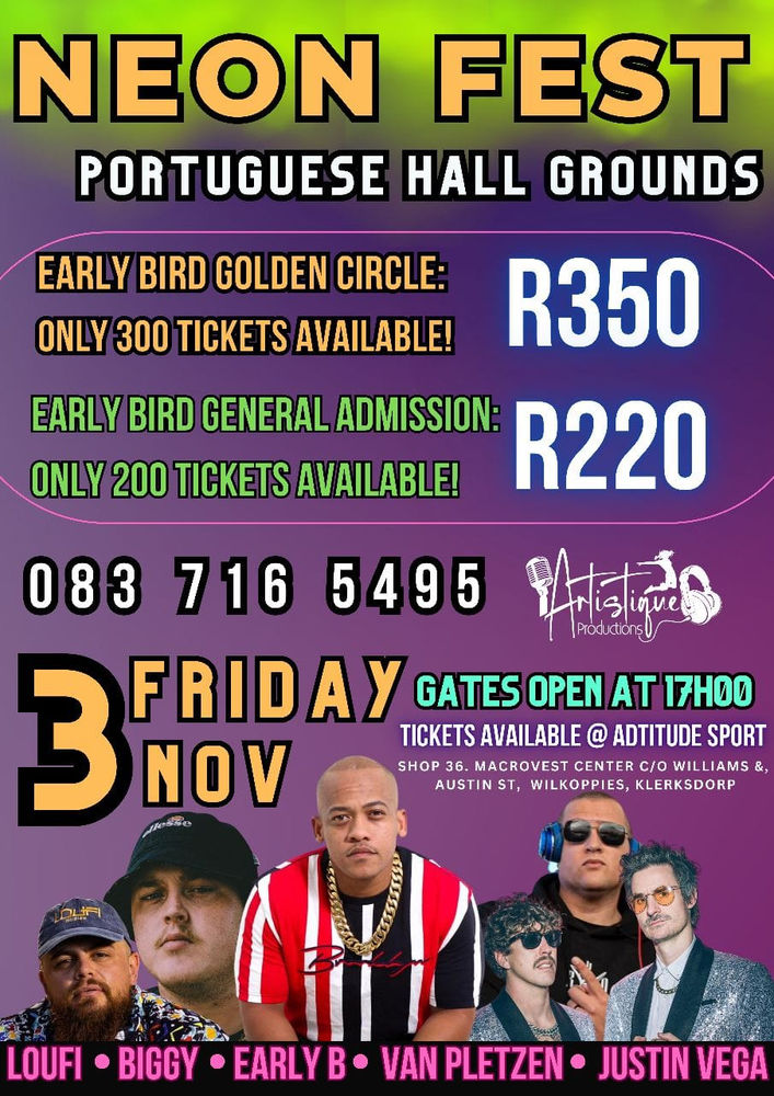 Neon Fest 2023 An Electric Extravaganza Set to Light Up Klerksdorp