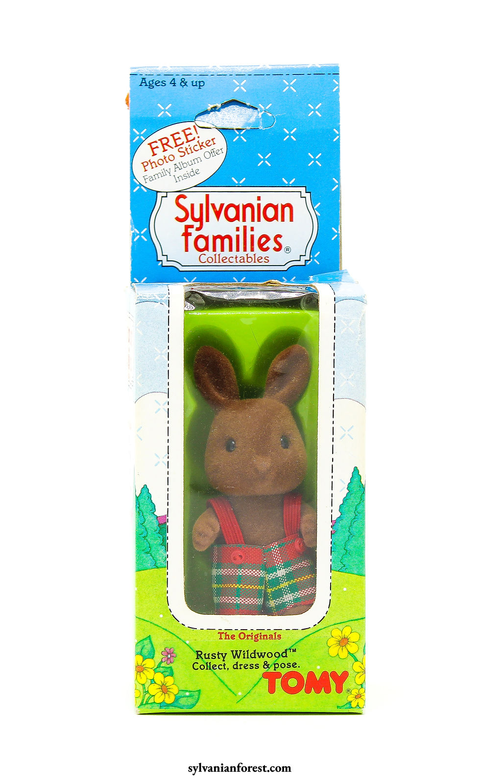 Wildwood Rabbit Brother
Approximate Year: 1987
Country: United States
Brand: Sylvanian Families
Company: Tomy
Reference Number: 2915
Notes: Rusty Wildwood