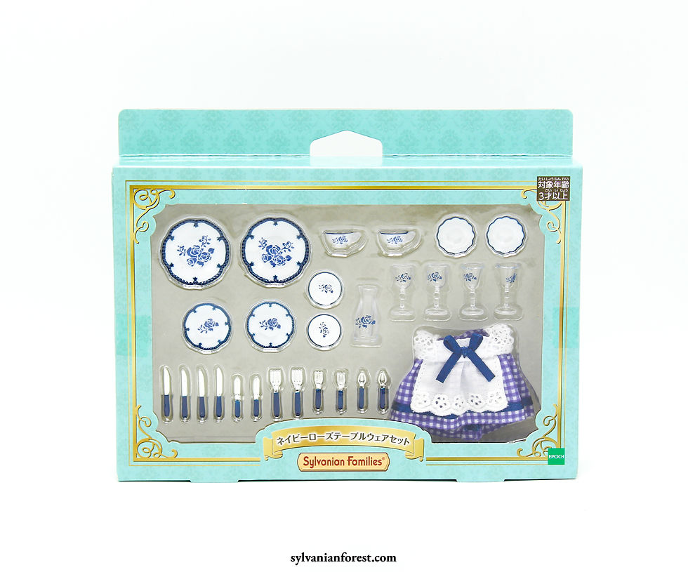 Navy Rose Tableware Set