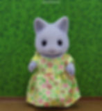 Country Kitchen Set with Grey Cat Mother