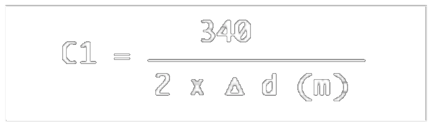 Formule calcul filtrage en peigne en fonction de la distance