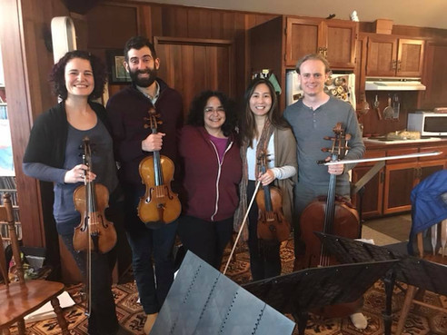 With composer Gabriela Lena Frank at the Gabriela Lena Frank Creative Academy