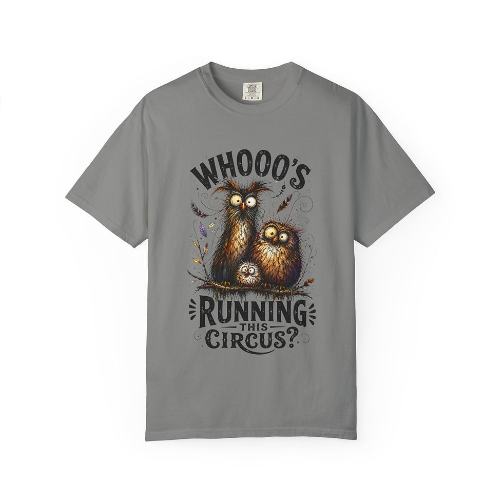 Thumbnail: Whooo's Running This Circus? Owl Graphic T-Shirt
