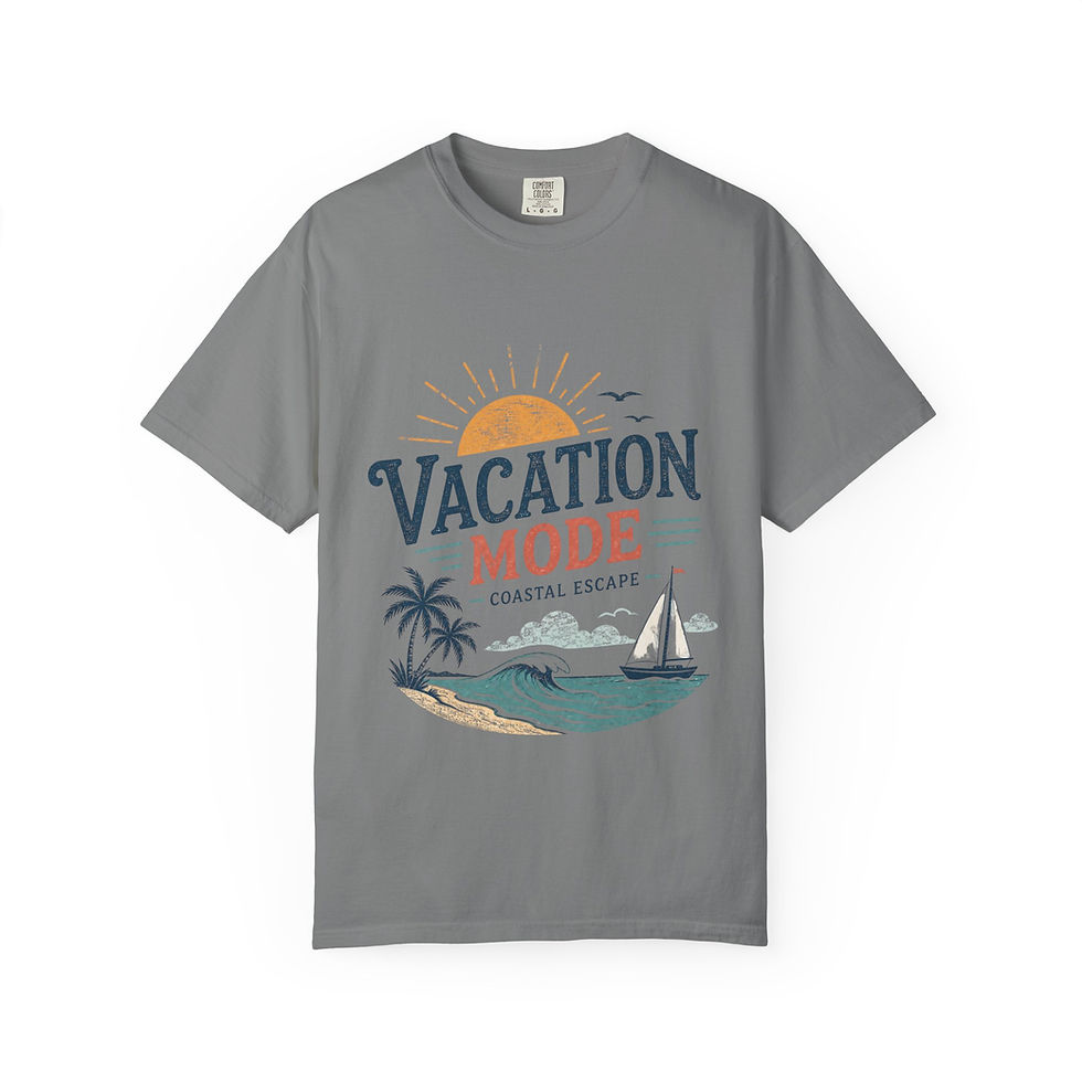 Thumbnail: Vacation Mode T-Shirt — Coastal Escape Graphic Tee