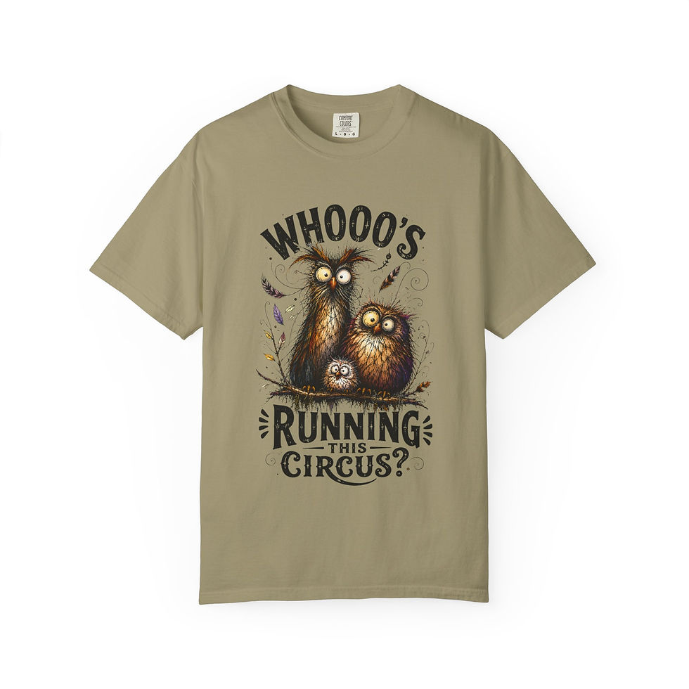 Thumbnail: Whooo's Running This Circus? Owl Graphic T-Shirt