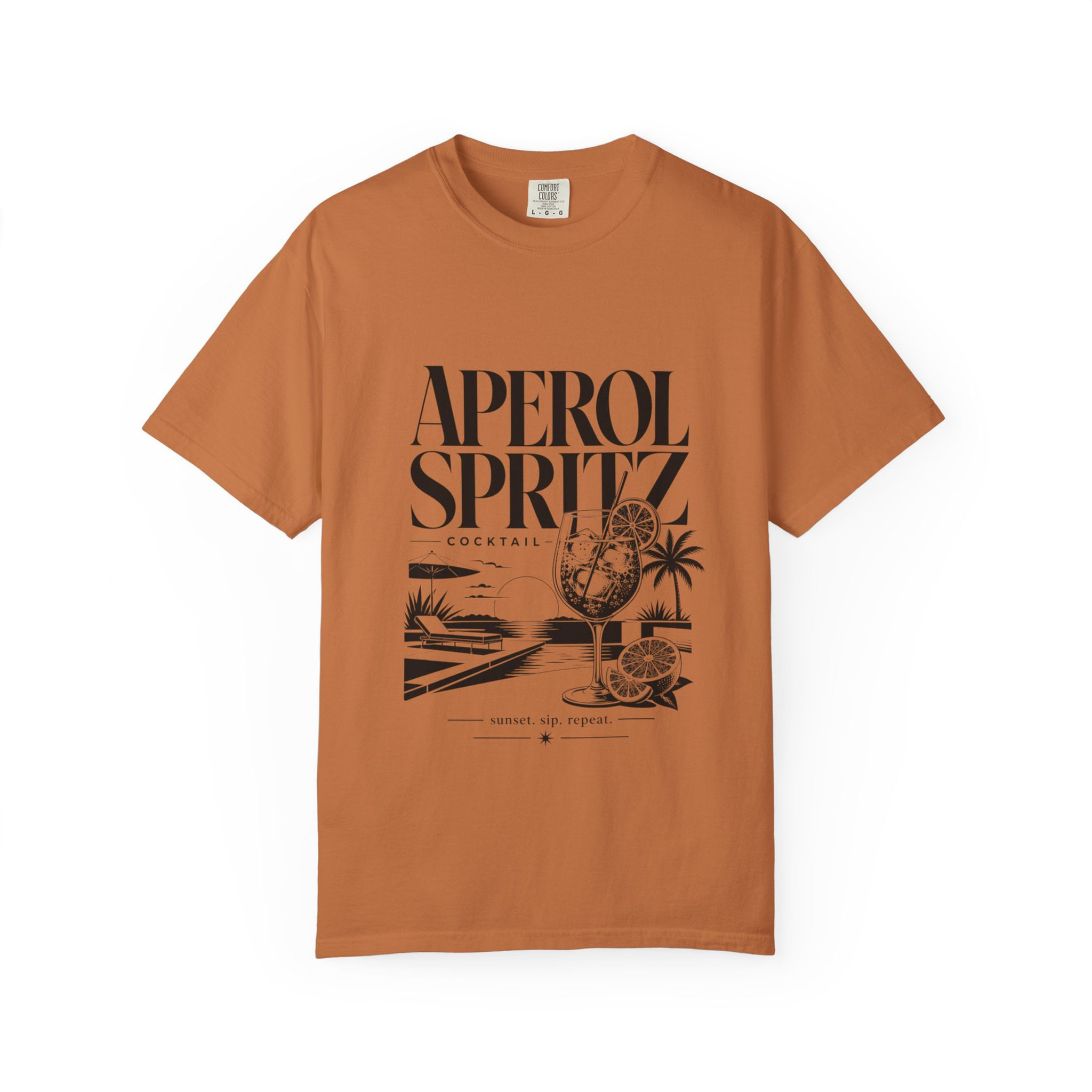 Aperol Spritz Graphic T-Shirt — Retro Cocktail Beach Vibe Tee