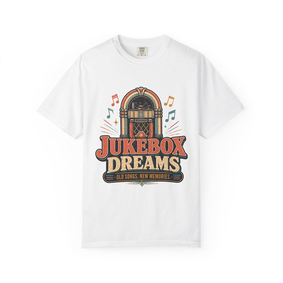Thumbnail: Jukebox Dreams T-Shirt — Retro Music Vintage Jukebox Graphic Tee