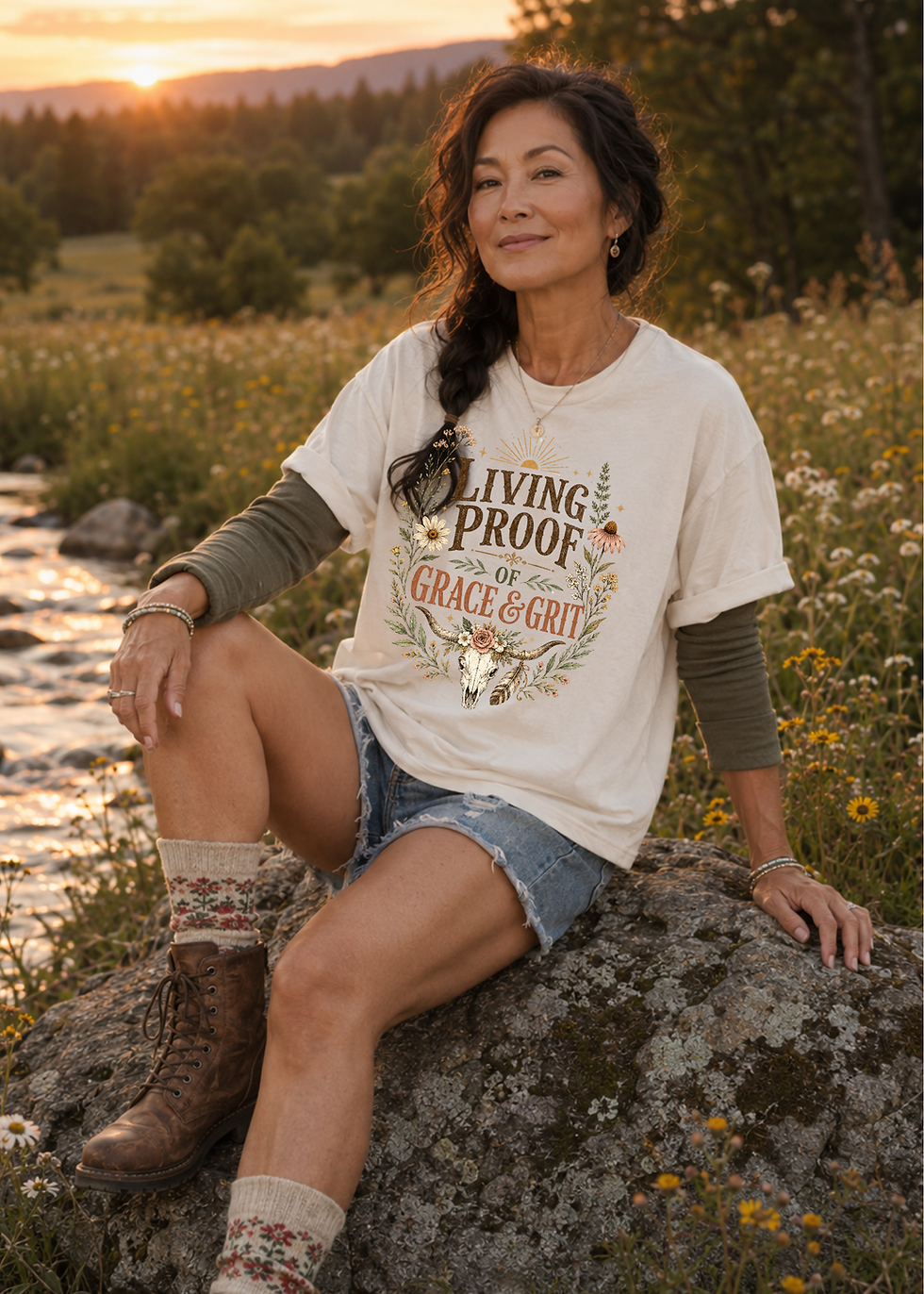 Thumbnail: Living Proof of Grace & Grit T-Shirt