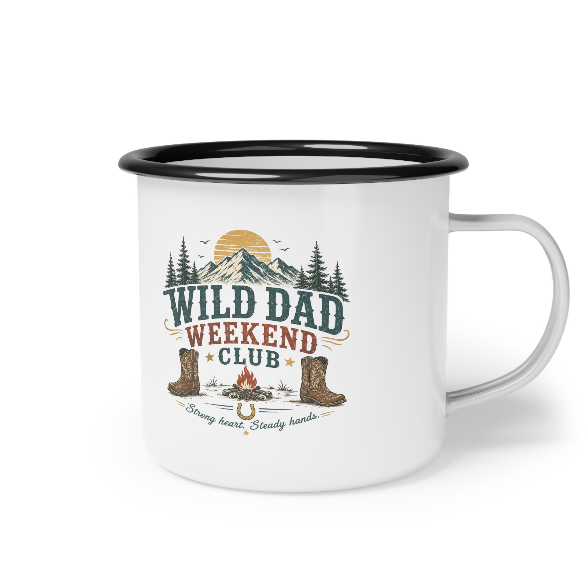 Wild Dad Weekend Club Social Enamel Camp Cup