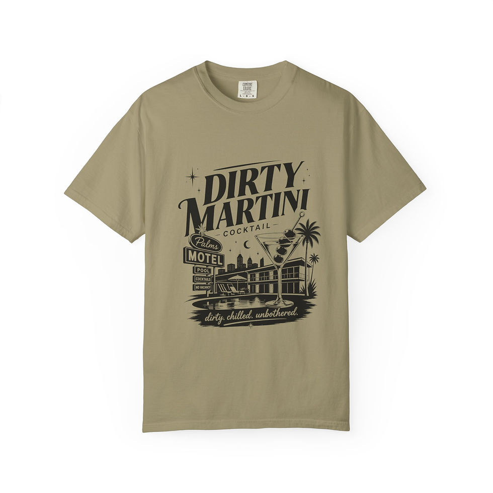 Thumbnail: Dirty Martini Cocktail T-Shirt — Retro Motel Palm Springs Graphic Tee
